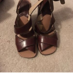 New beautiful leather sandals